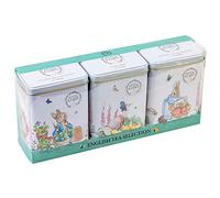 New English Teas Peter Rabbit English Tea Selection Gift Set - 3 Beatrix Potter Tins (120 Teabags Total) - English Breakfast, Afternoon & Earl Grey