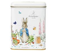 New English Teas Peter Rabbit English Tea Tin - 40 English Breakfast Tea Bags - Classic White Design with Gold Detailing - Traditional British Storybook Gift