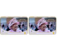 New English Teas Queen Elizabeth II Tea Tin with 72 Assorted Teabag Selection (Pack of 2)