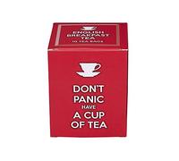 New English Teas Slogans Range Don't Panic and Have A Cup of Tea Teabags Carton (Pack of 6, Total 60 Teabags)