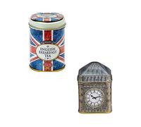 New English Teas Union Jack English Breakfast Tea Mini Tin 25G And 15G Loose Leaf Big Ben Bundle Tin