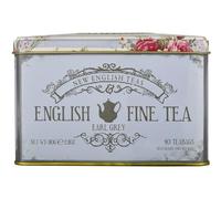 New English Teas Vintage Floral Tea Tin with 40 Earl Grey Teabags