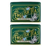 New English Teas Vintage Tin Gift Set - British Souvenir Gift for Tea Lovers, Birthdays & Christmas (Afternoon Tea)