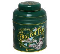 New English Teas Vintage Victorian Tea Tin with 80 Tea Bags - Dark Green
