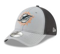 New Era 39Thirty Stretch Mesh Cap - Miami Dolphins - M/L Grey