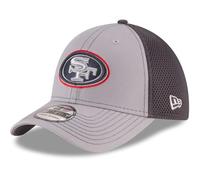 New Era 39Thirty Stretch Mesh Cap - San Francisco 49ers - S/M Grey