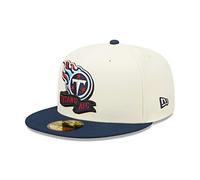 Tennessee Titans NFL Cap Adult New Era Cream/Navy Fitted Hat - New