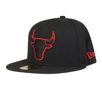 New Era 59Fifty Fitted Cap - OUTLINE Chicago Bulls black - 7 1/8