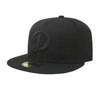 New Era 59Fifty Hat MLB Basic Los Angeles Dodgers LA D Black Fitted Baseball Cap - Black - 7.25