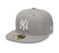 New Era 59Fifty MLB Basic NY CapEra Women/Men - caps Yankees Closed Back, with Peak All-Season Spring Summer Autumn Winter - 7 7/8 (62,5 cm) Grey-Mottled