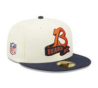 New Era 59Fifty NFC Bears CapEra Men - Flat Brim Cap Baseball Fitted with Peak Winter Autumn-Winter - 7 1/4 (57,7 cm) Cream White