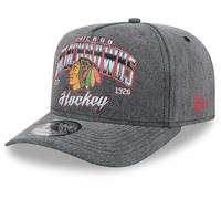 New Era 9Fifty A-Frame NHL Team Washed Black Snapback Cap (UK, Alpha, One Size, Black, Chicago Blackhawks)