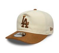New Era 9FIFTY L.A. Dodgers A-Frame Baseball Cap - MLB Suede Visor - Cream-Ochre