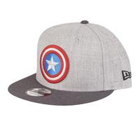 New Era Captain America Comic Graphite 9Fifty Snapback Cap Heather Graphite