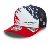 McLaren Formula 1 Team Baseball Cap, Austin USA Race Special, White, Navy, Red, Stretch Snap Back (UK, Alpha, M, L, White)