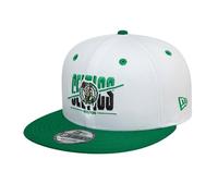 New Era 9Fifty White Crown Celtics Cap Basecap Baseballcap Fitted Flat Brim NBA Boston (S/M (54-57 cm) - weiß-grün)