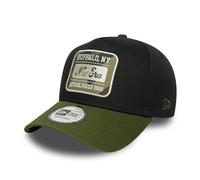 New Era A-Frame Trucker Cap - Brand Patch - Black Wood Camo - One Size