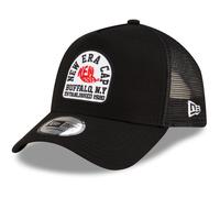 NEW ERA BUFFALO NY TRUCKER CAP.USA STATE PATCH BLACK ADJUSTABLE BASEBALL HAT W24