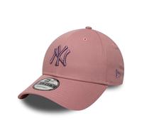 New Era 9Forty Adult's Midi Logo MLB New York Yankees Strapback Baseball Cap Hat Dark Pink
