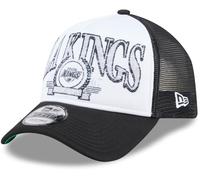 New Era 9Forty NHL Team A-Frame Distressed Trucker Cap (UK, Alpha, One Size, Black, Los Angeles Kings)