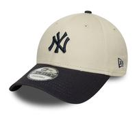 NEW ERA NEW YORK YANKEES BASEBALL CAP.9FORTY COLOUR BLOCK NAVY CREAM HAT W25
