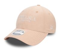 New Era Chelsea FC Wordmark Womens Faux Suede Pastel Pink 9FORTY Adjustable Baseball Cap