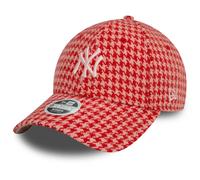 New Era 9Forty Womens Cap - HOUNDSTOOTH NY Yankees rose red