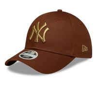 New Era Womens 9FORTY Metallic NY Yankees MLB Baseball Cap - Brown