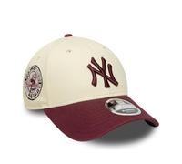 New Era 9FORTY Colour Block Cap New York Yankees white cream maroon