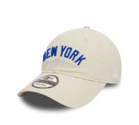 NEW ERA 9TWENTY ADULTS NEW YORK YANKEES BASEBALL CAP.MLB WORDMARK STONE HAT S24