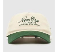 New Era 9TWENTY Cap in Cream & Green, Contrast, Cotton One Size