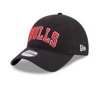 New Era 9TWENTY Chicago Bulls Baseball Cap - NBA Team Script - Black-Red