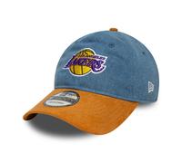 New Era NBA Denim Midi Lakers CapEra Women/Men - Curved Brim Cap Baseball Metal Buckle, with Peak, Peak All-Season Spring Summer Autumn Winter - One Size Blue-Yellow