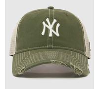 New Era 9TWENTY Trucker Cap in Khaki & White One Size