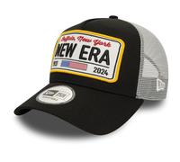New Era A-Frame Mesh Trucker Cap - BRAND PLATE black