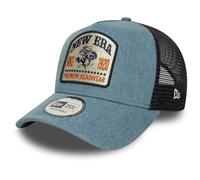 New Era A-Frame Mesh Trucker Cap - DENIM PATCH sky blue