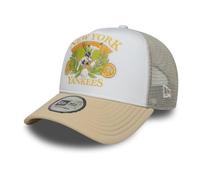 New Era A-Frame Mesh Trucker Cap - Graphic New York Yankees - One Size Beige