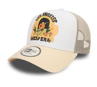 New Era A-Frame Mesh Trucker Cap - Graphic Print Beige