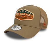New Era A-Frame Mesh Trucker Cap - Vintage Brand Khaki - One Size