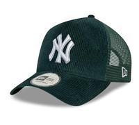 NEW ERA NEW YORK YANKEES CORD TRUCKER CAP.CORDUROY GREEN SNAP BASEBALL HAT W25