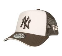 New Era A-Frame Trucker Cap - New York Yankees Beige Walnut