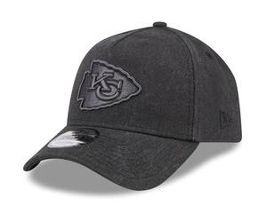 New Era A-Frame Trucker Linen Cap - Kansas City Chiefs Black - One Size