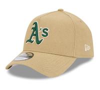 New Era A-Frame Trucker Linen Cap - Oakland Athletics Beige - One Size