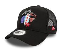Chicago Bulls New Era NBA Team Logo Black Trucker Cap