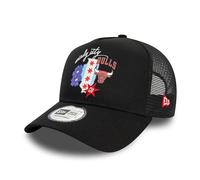 Chicago Bulls New Era NBA Team Logo Black Trucker Cap