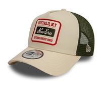 New Era 9FORTY Patch A-Frame Trucker Cap, Beige One Size