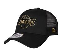 New Era Adjustable Trucker Cap Foil Logo Los Angeles Lakers Black