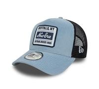 New Era Adjustable Trucker Cap for Summer with mesh and a Curved Visor hat Patch Blue