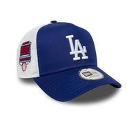 New Era Adult's 9Forty A Frame Trucker Side Patch MLB Los Angeles Dodgers Baseball Cap Hat Dark Blue