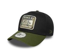 New Era A-Frame Trucker Cap - Brand Patch - Black Wood Camo - One Size
